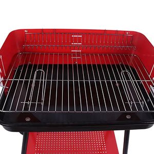 Barbecue a Carbonella In Metallo BBQ Braciere Portatile Ripiano trasportabile