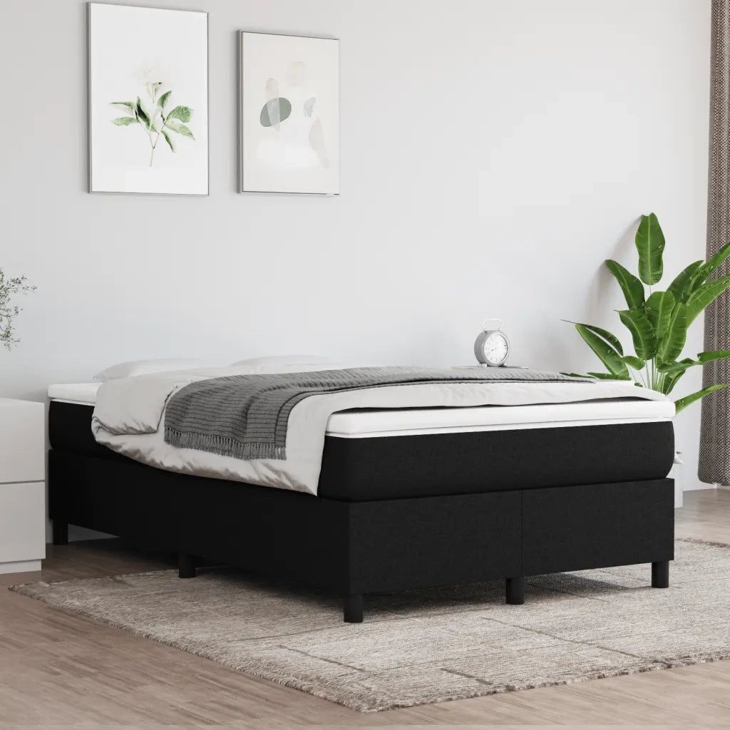 Giroletto a Molle con Materasso Nero 120x190 cm in Tessuto 3269685
