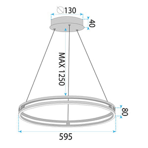 Lampa Wisząca Lhj015-cp 60 Cm Gold