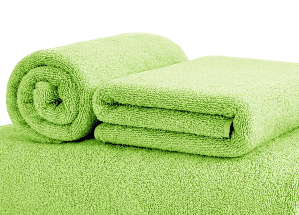 Asciugamani Salvietta Bagno In Morbida Spugna Modello Sophie Colore Verde Acido - Salvietta - Verde Acido