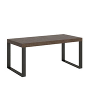 Tavolo Allungabile 90-246x90x77 cm Tecno Premium Noce Telaio Antracite