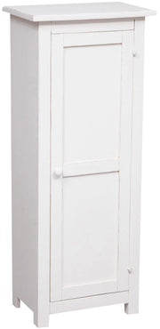 Biscottini Stipetto Country in legno massello di tiglio finitura bianca anticata L40xPR25xH98 cm. Made in Italy