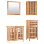 Set Mobili da Bagno | Armadio da bagno 4 pz in Legno Massello di Noce