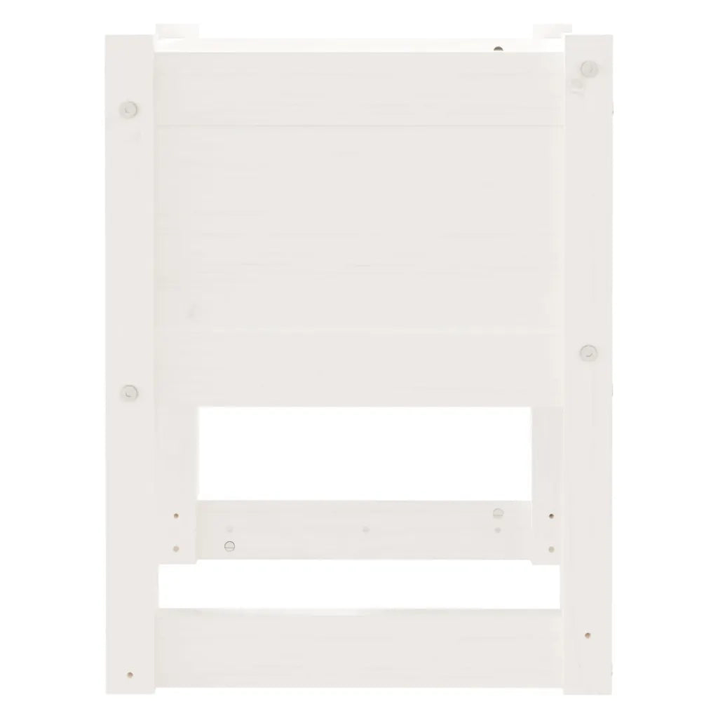 Fioriera Bianca 40x40x52,5 cm in Legno Massello di Pino