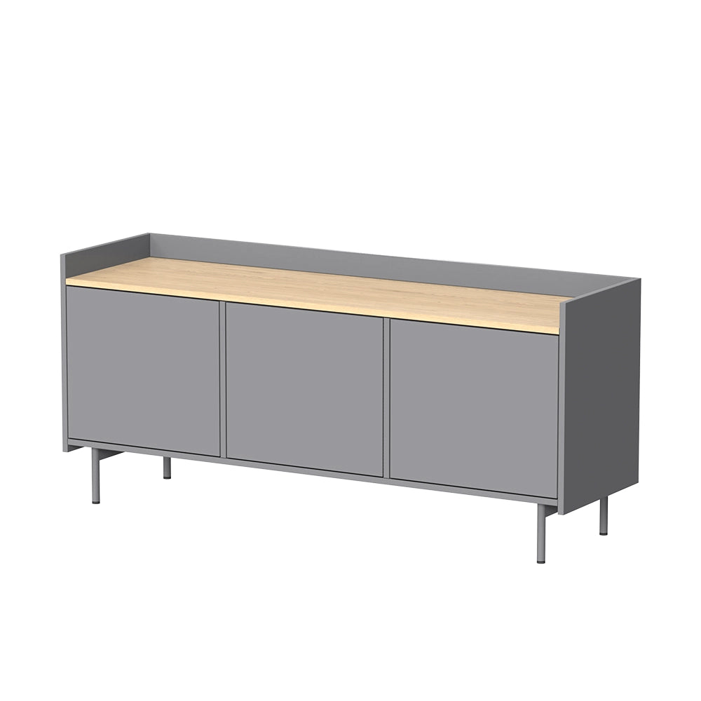 Vicco Mobile tv Grigio/quercia 140 x 63 cm con 3 porte
