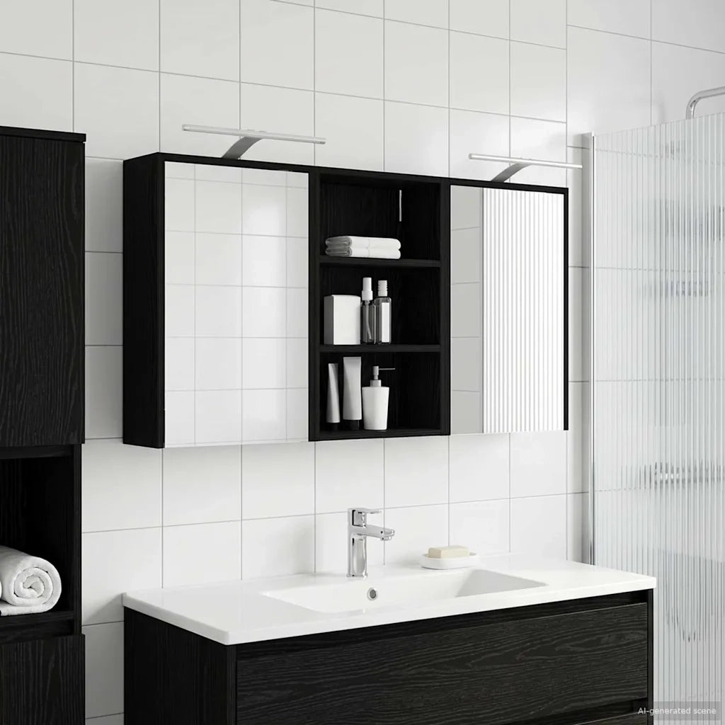 Set di Armadi da Bagno con lo scaffale 3 pcs 126 x 16 x 62.5 cm 3403833