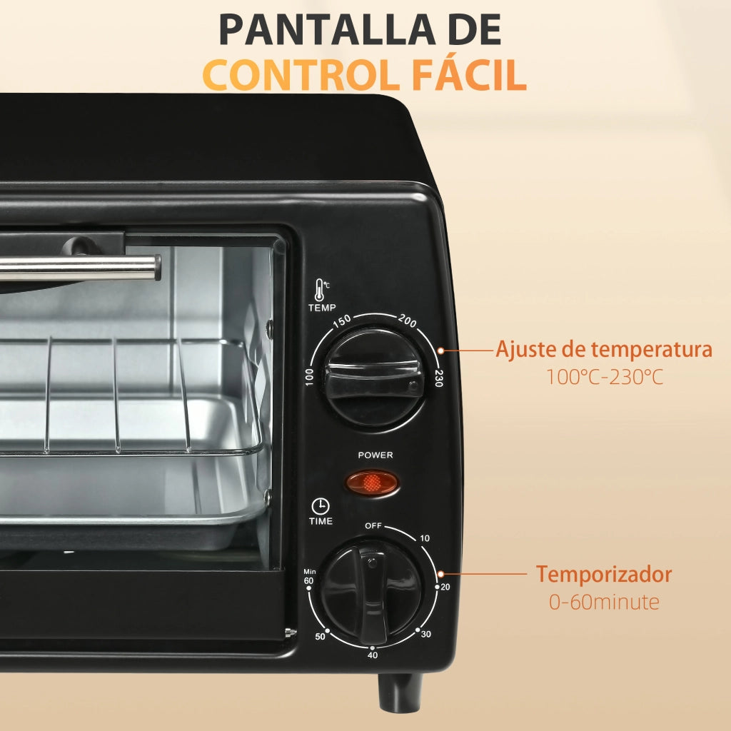 Forno Elettrico 10L 750W ¨C Minimal ¨C 36.5x26x22 cm Nero