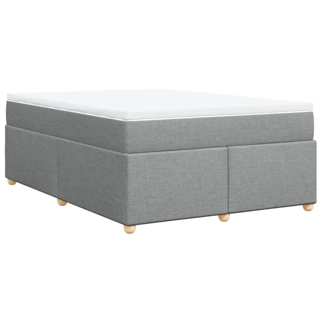 Giroletto a Molle con Materasso Grigio Chiaro 160x200cm Tessuto