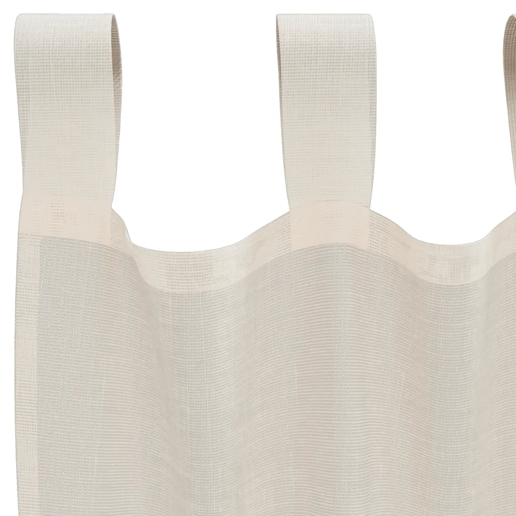 Tende in Voile con Linguetta 2 pz Crema 4102269