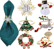 Set di 6 anelli di tovaglietta per Natale Anelli di tovaglietta per Natale set di tovaglietta per Natale per i pasti di Natale Decorazione da tavola per i pasti