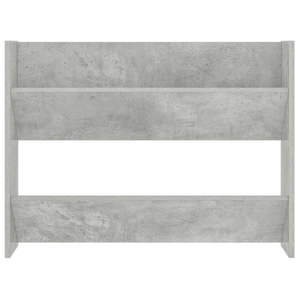 Scarpiera a Muro Grigio Cemento 80x18x60cm in Legno Multistrato 806749