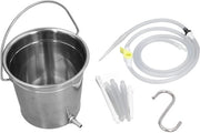 Set di Igiene Intima per Casa - Emme di 2L - Bacinella in Acciaio Inossidabile - Tubo in Gomma - Accessori per Bocchetta - Sacchetto di Conservazione - Per Uso Domestico