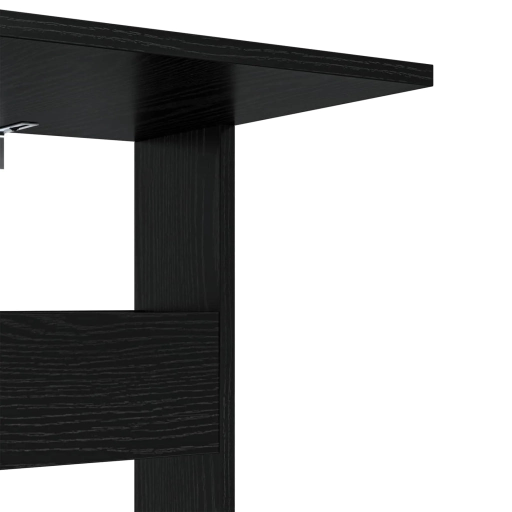 Tavolo laterale Rovere Nero 40 x 35 x 60,5 cm Legno multistrato