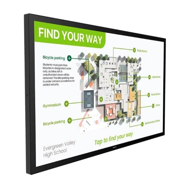 Philips 3000 series 55bdl3751t/00 visualizzatore di messaggi pannello piatto interattivo 138,4 cm (54.5") lcd wi-fi 450 cd/m² 4k ultra hd nero touch screen processore integrato android