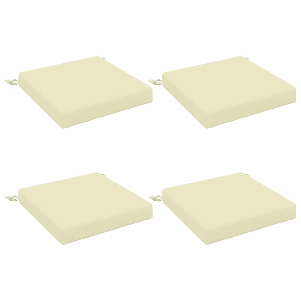 Cuscini per Sedia in 4 Pezzi SOEST 4 pz 100% Poliestere Crema 944573