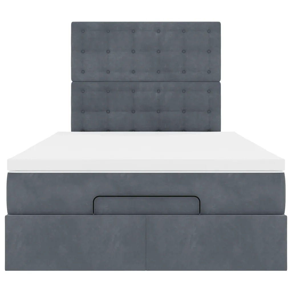 vidaXL Struttura Letto Pouf con Materassi 120x200 cm Velluto