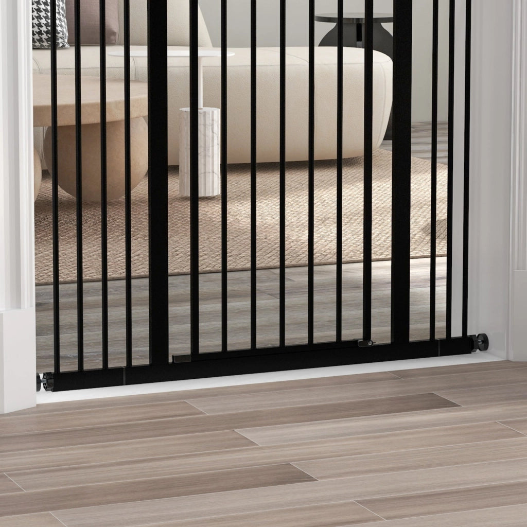Cancellino per Cani Estensibile 74-100x94 cm in Metallo Nero