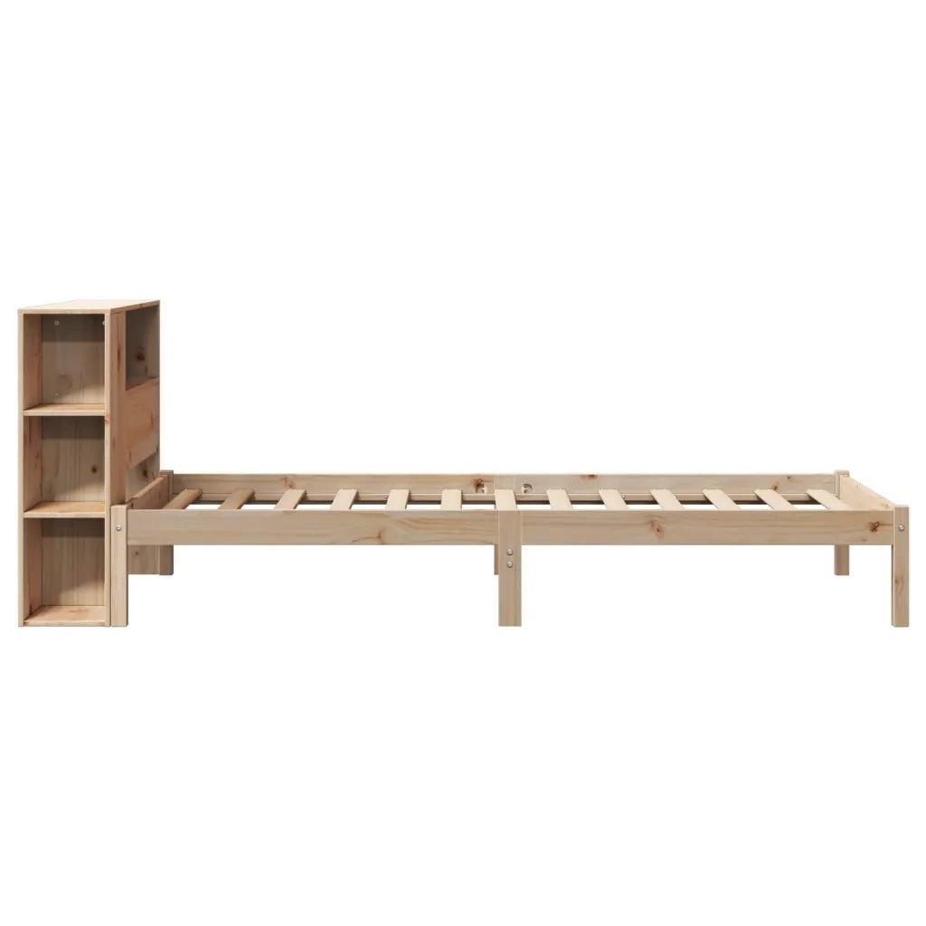 Giroletto con Libreria senza Materasso-Struttura Letto con contenitore 75x190 cm in Legno Pino 442904