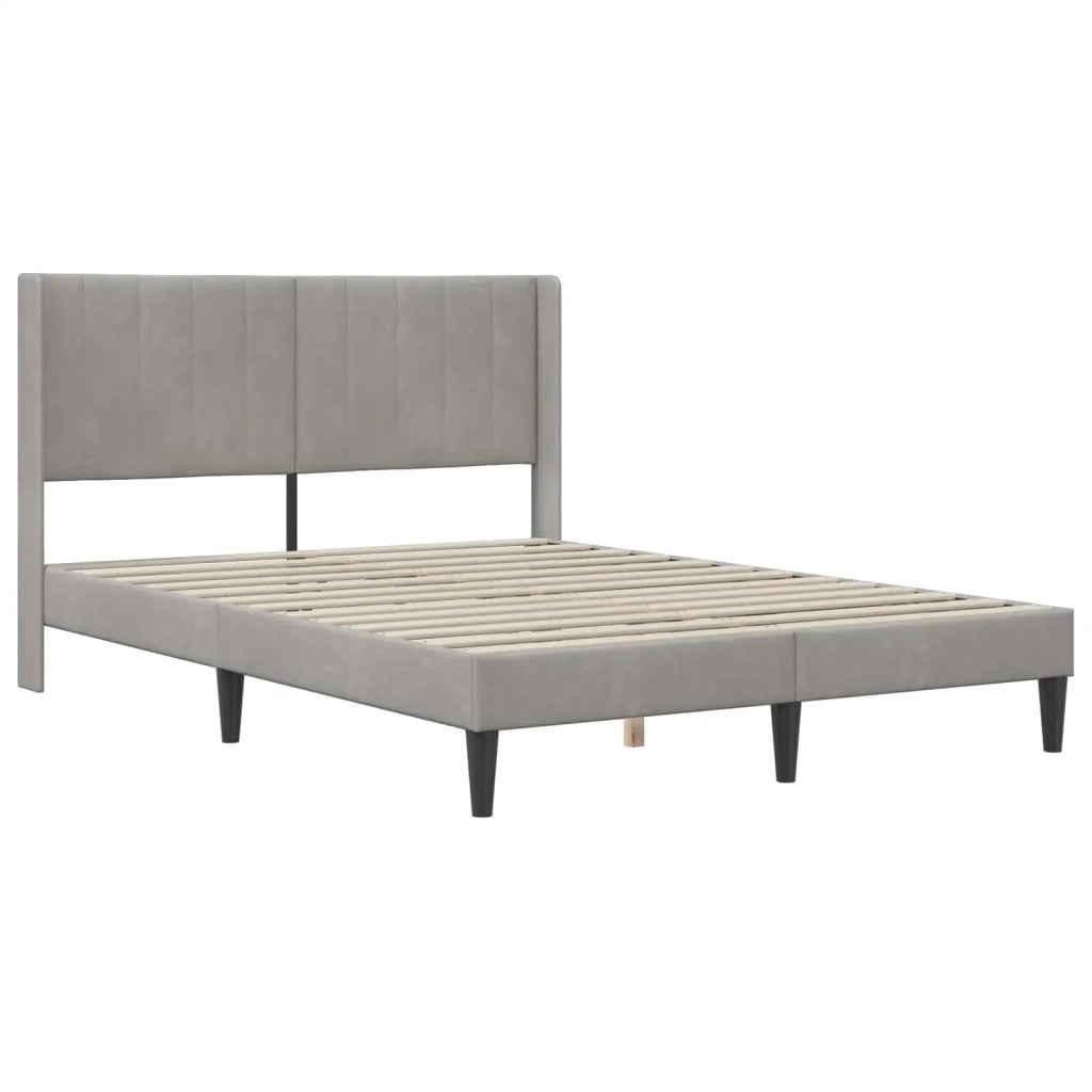 Struttura del letto Grigio Chiaro 160 x 200 cm Velluto 42027515