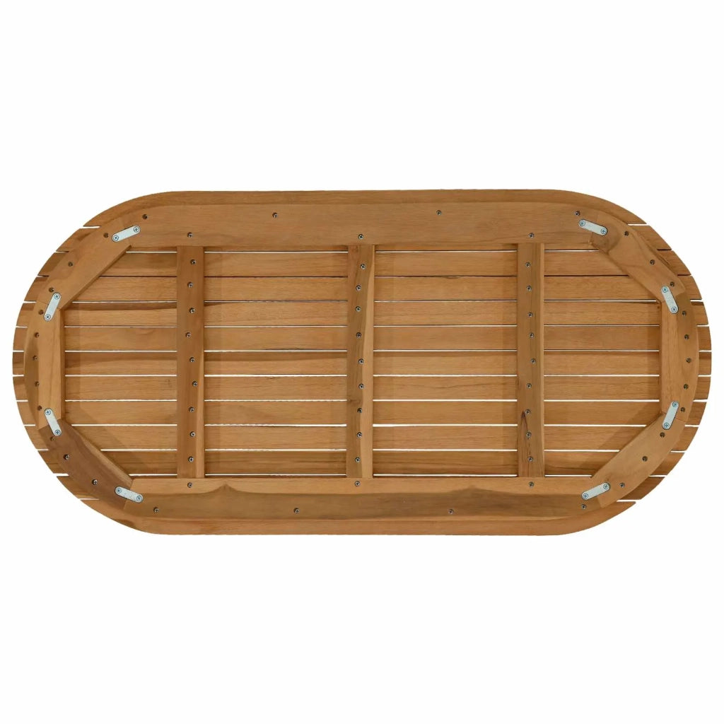 Piano del tavolo 100 x 50 x 3,5 cm Ovale Legno di teak solido 42033162
