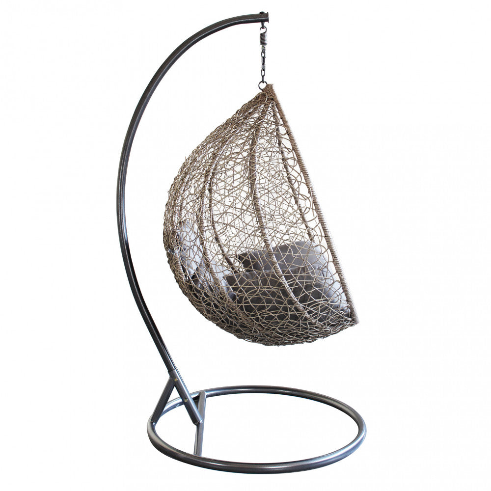 Dondolo Pensile da Giardino Giglio in Acciaio Grigio