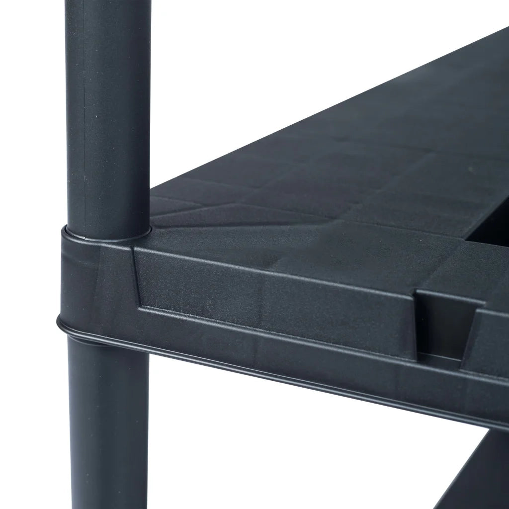 Scaffali 2 pz Nero 220 kg 90x40x138 cm in Plastica 276262