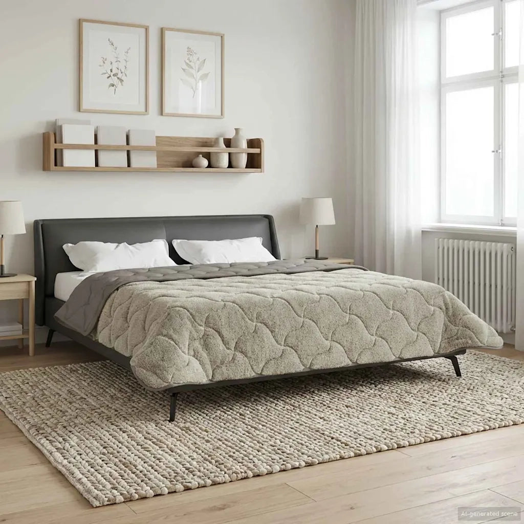 Piumone Completo Annuale Trapuntato Grigio chiaro 200 x 240 cm