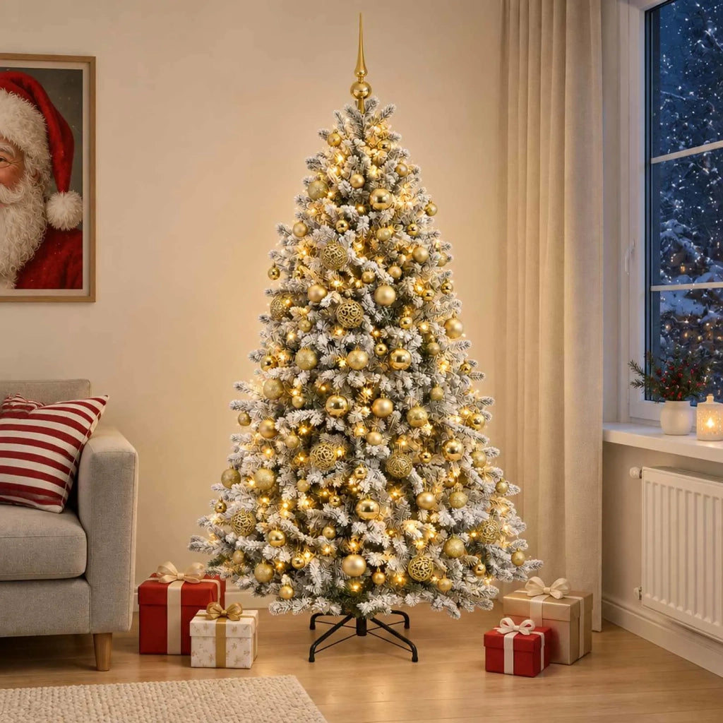 Albero di Natale Artificiale con Palline 180 cm 300 LED 3466548