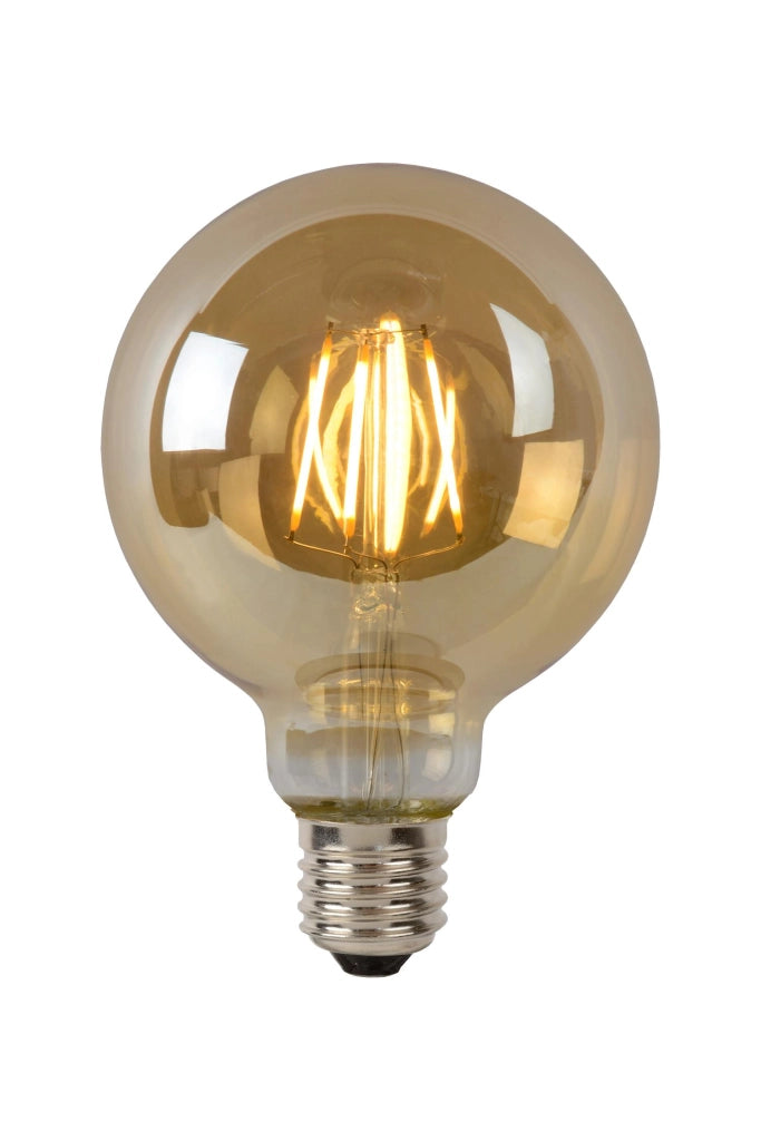 Lampadina LED filamento ambra sfera E27 5W Lucide