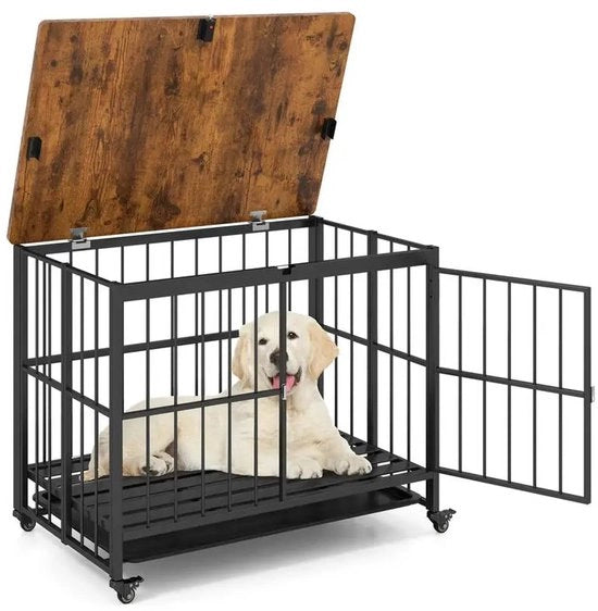 Bancopieghevole per cani con cassettiera e porta chiusura