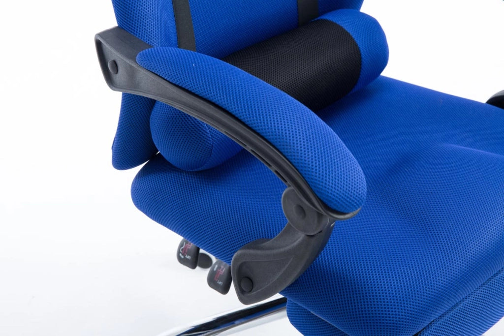 Sedia da ufficio Fellow con poggiappiedi blu