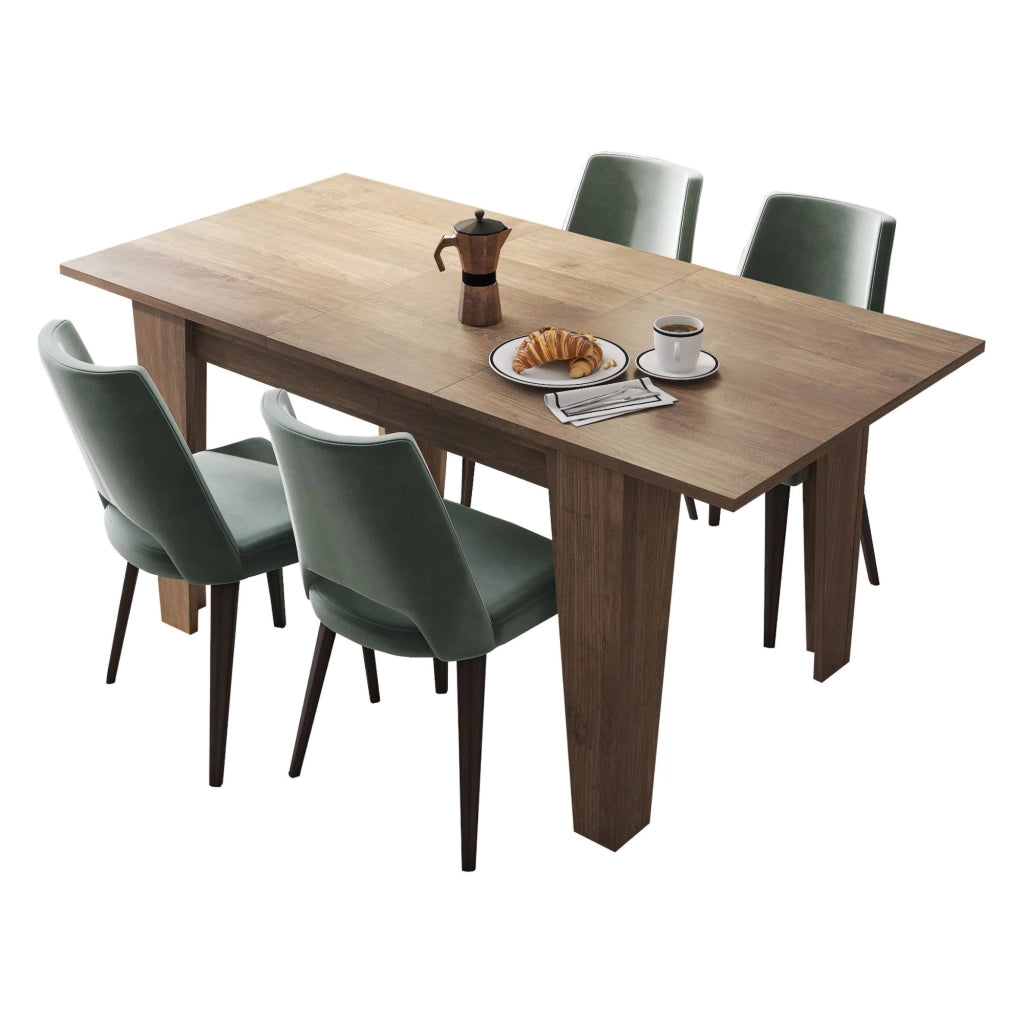 Pizzoli, Tavolo Allungabile Allungabile, 160x80x78h cm Marrone Noce