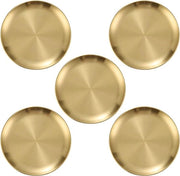 Tavolo di servizio in acciaio inox e argento 26 x 26 cm - Tavolo da servizio per ristoranti decorativo - Pezzo di stampa in oro per piatti di frutta e torte