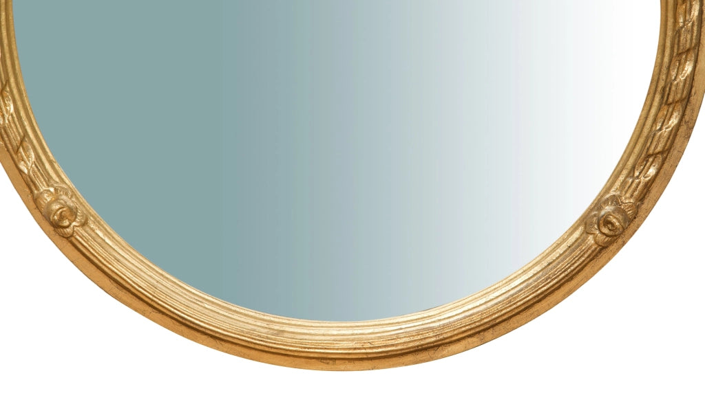 Biscottini SPECCHIERA DA PARETE VERTICALE/ORIZZONTALE IN LEGNO FINITURA FOGLIA ORO ANTICATO L40XPR4XH45 cm Made in Italy