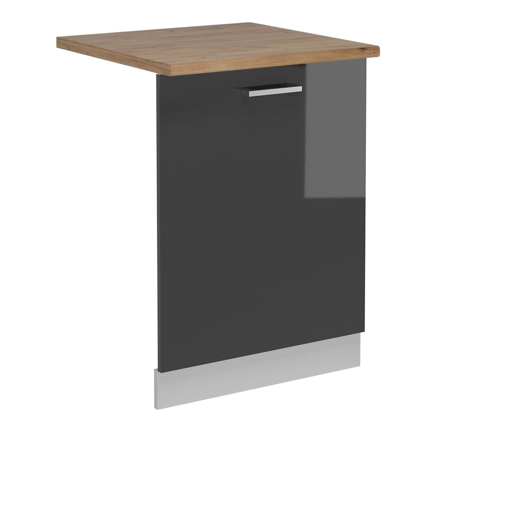 Pannello frontale della lavastoviglie R-Line Antracite lucido/Bianco 60 cm, PL Rovere Vicco
