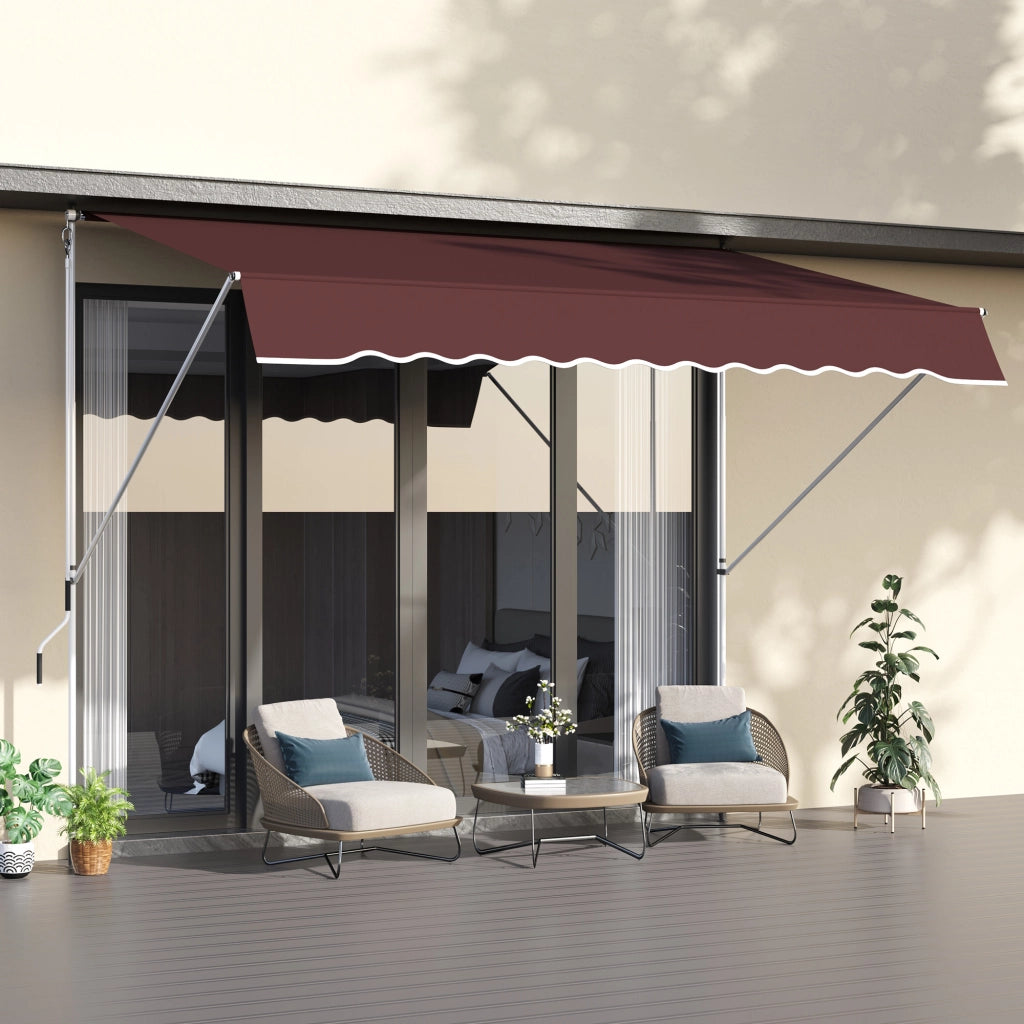 Tenda da sole retrattile ¨C zephmum ¨C 3x1,5 m bordeaux poliestere