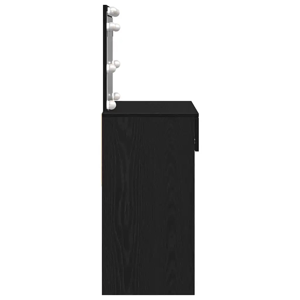 Tavolo da Trucco con cassetto Rovere Nero 100 x 40 x 120 cm 868862
