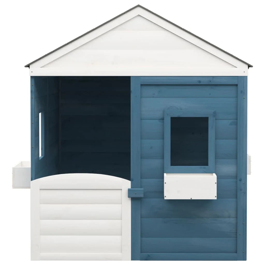 Casetta con porta chiudibile a chiave/fiori 125 x 120 x 132 cm in legno massello di abete 02_0005112