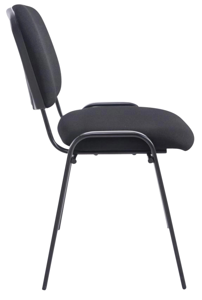Set di 4 sedie XL Ken in tessuto nero