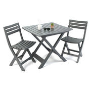 Salottino Outdoor Viticuso, set Salotto da Esterno 2 Posti Made in Italy, Nero Antracite