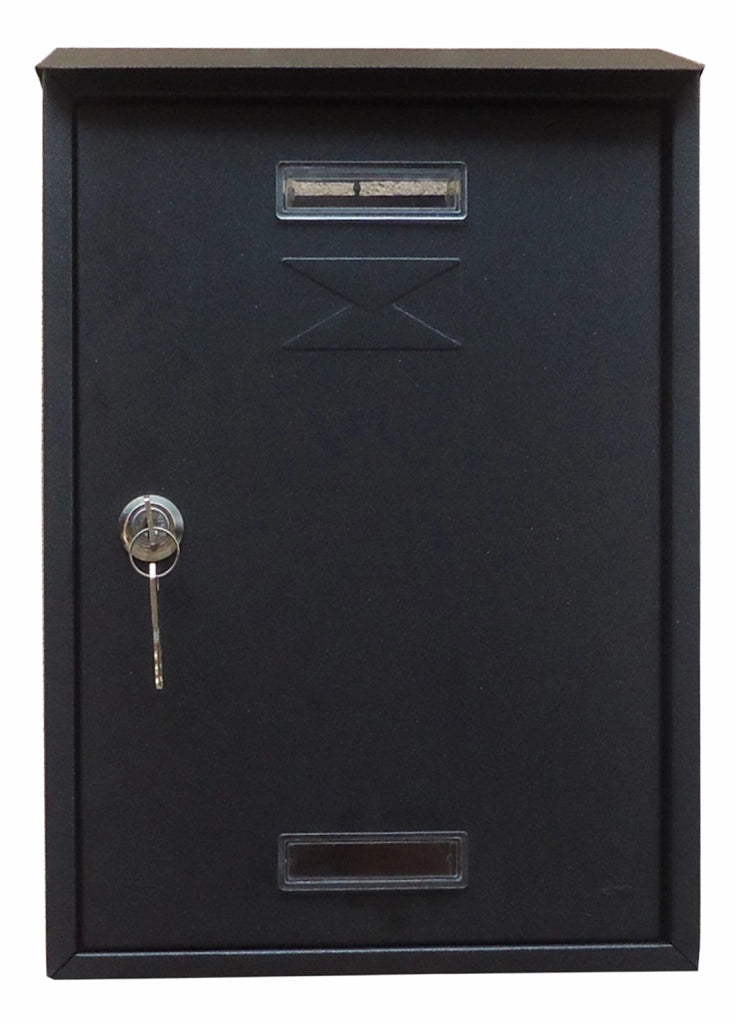 CASSETTA POSTALE C/TETTO E CIL 22X7X33 CM ANTRACITE- 6,0 pz