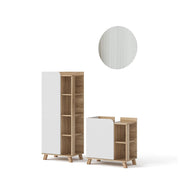 Vicco Set di mobili da bagno Sonoma/Bianco 3 parti