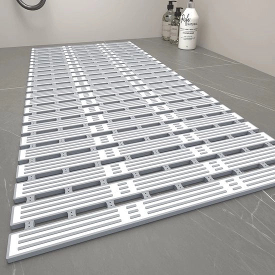 Matte antislip per doccia extra lunga - 90 x 40 cm, mattoncino antislip per doccia con adesivi, materiale in gomma, lavabile a macchina, tagliato su misura.