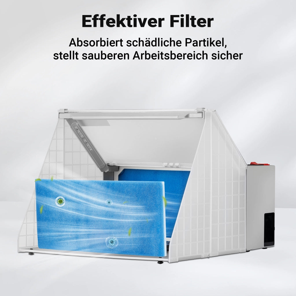 Cabina di aspirazione per verniciatura ad aerografo 4 m³/min con luce Aspiratore vernice