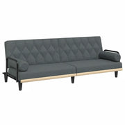 Divano letto | Sof¨¤ letto | Letto singolo con Braccioli Grigio Scuro in Tessuto