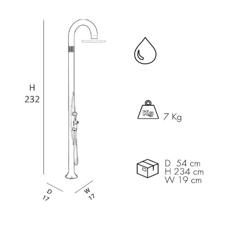 Doccia Tradizionale In Resina Funny Yin Con Miscelatore E Doccetta Colore Viola Cv-T345/4005