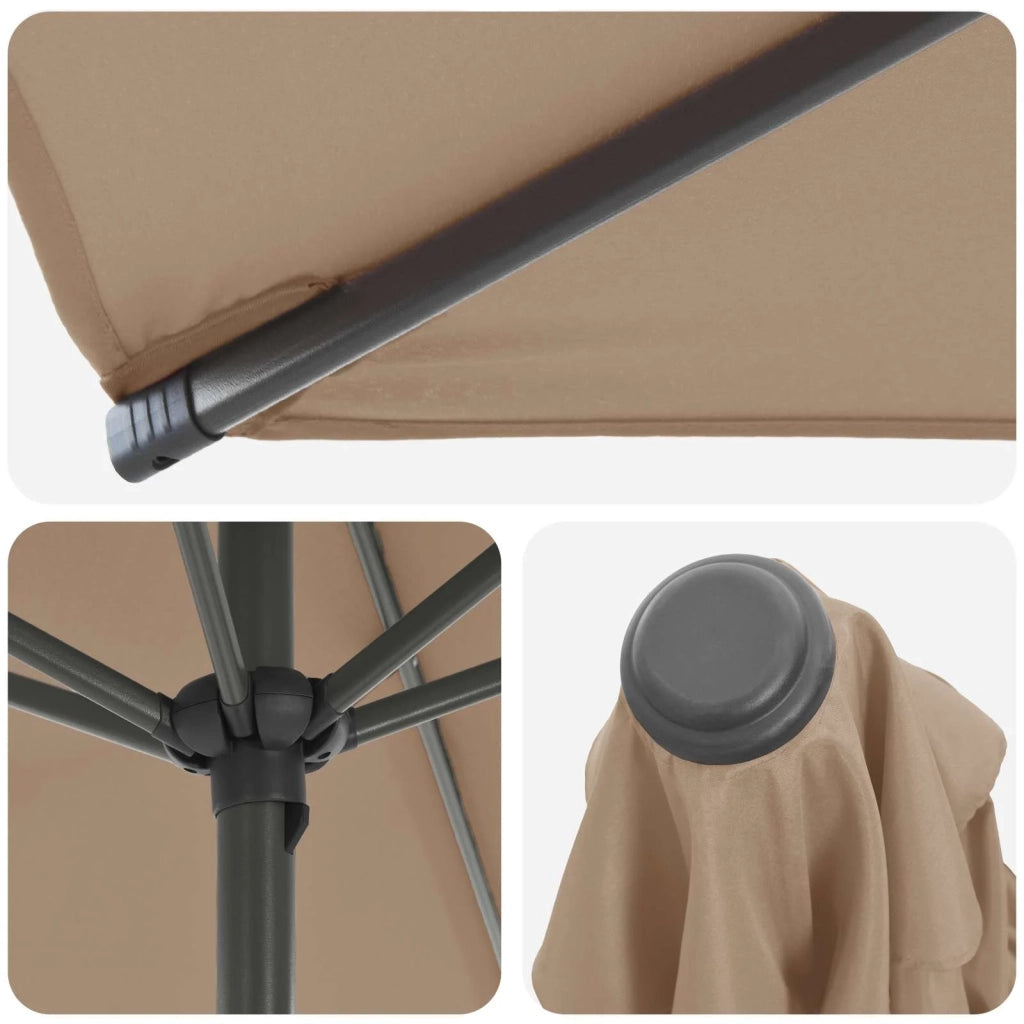 Ombrello da giardino 200 x 300 cm Poliestere Rettangolare 42036205