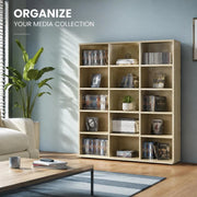 CD Rack Sonoma Oak 100x23x89.5 Cm Wood Composite