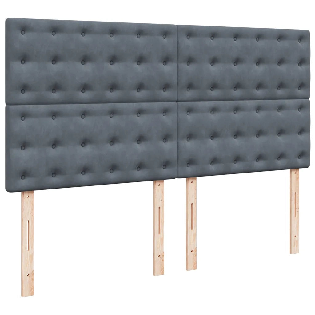 Struttura Letto Pouf con Materassi 200x200 cm Velluto 3314487