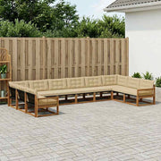 Set di divani da esterno 10 pz Naturale e Beige 3381717